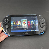 PS Vita Slim (128GB) – 580 Games | Black and Blue