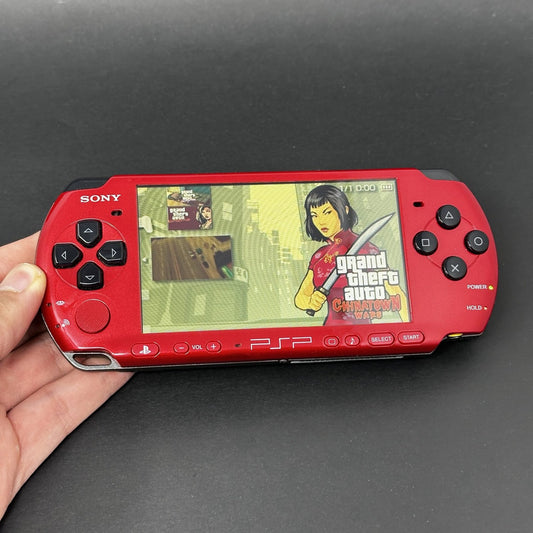 PSP 3000 (128GB) – 1050 Games | Red and Black